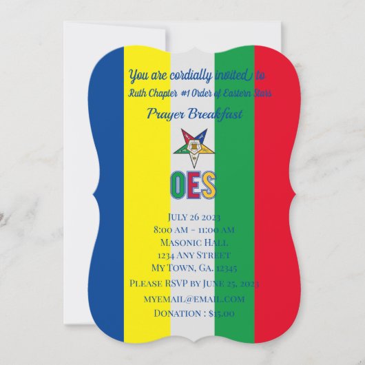 OES Prayer Breakfast Kaart (Voorkant)