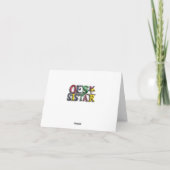 OES SISTAR* FEESTDAGEN KAART (Achterkant)