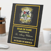 OES Star of Fame Reclamebord Met Voetstuk (Insitu)