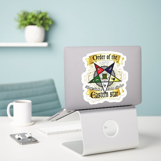 OES STICKER (Laptop op bureau)