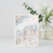 oester Bay Long Island New York Map Briefkaart (Staand voorkant)