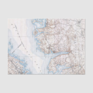  oester Bay Long Island New York Map Tissuepapier