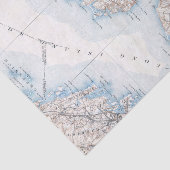  oester Bay Long Island New York Map Tissuepapier (Detail)