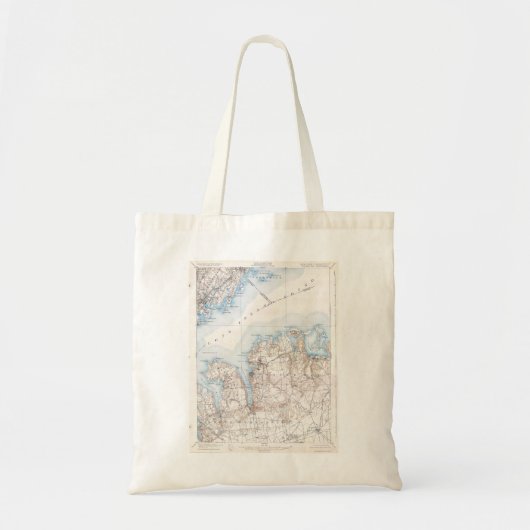  oester Bay Long Island New York Map Tote Bag (Voorkant)