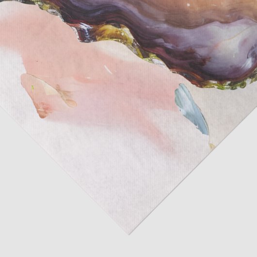 Oester met parel schelpdieren tissuepapier (Detail)