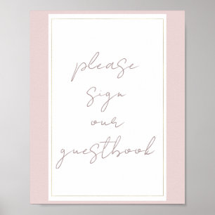 Oester Roze & Gouden Teken voor Moderne Trouw Gast Poster
