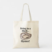 Oester Schelp Grappig Tote Bag (Achterkant)