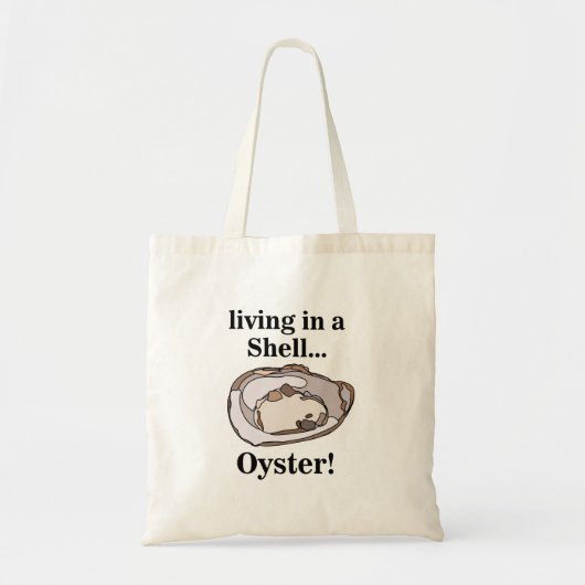 Oester Schelp Grappig Tote Bag (Voorkant)