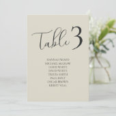 Oester Schelpen Bruiloft Tafel Stoelen Chart Kaart (Staand voorkant)