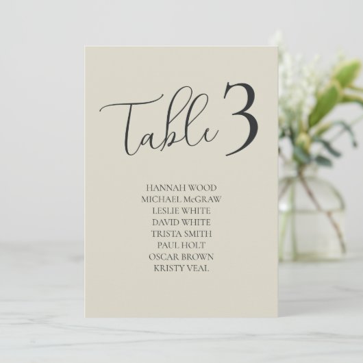 Oester Schelpen Bruiloft Tafel Stoelen Chart Kaart (Staand voorkant)