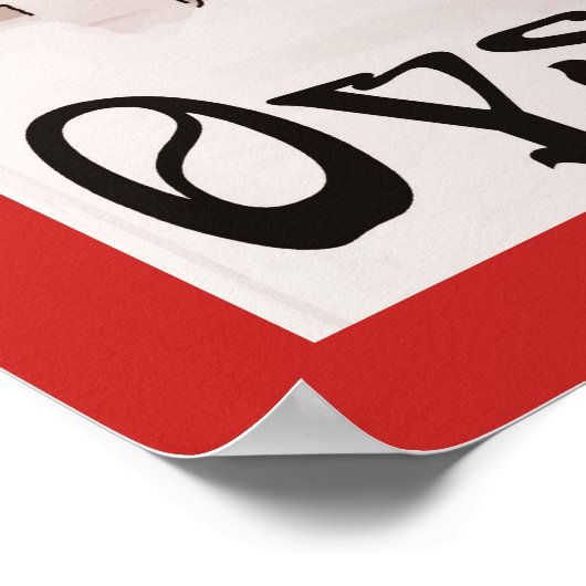 Oesterfestival, in het rood. New Orleans Poster (Hoek)