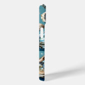 Oesters Clams schelpen Patroon Blauw Case-Mate iPhone Case (Achterkant / Rechts)