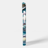 Oesters Clams schelpen Patroon Blauw Case-Mate iPhone Case (Achterkant / Links)