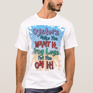 Oesters en kikkerbilletjes Grappige strand dating T-shirt