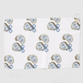 Oesters Met Blauwe Strik Golfhanddoek (Horizontaal)