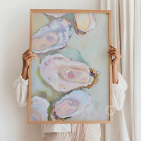 Oesters Schilderij Muurprint Pastel Hoge Resolutie