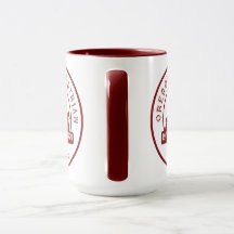OET-Mok met 50-jarige logo maroon en wit