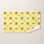 Oeuf caricaturaux mignons, bacon, gaufres et jus d (Serviette à main)