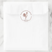 Oeuf Carton Étiquette Nom de la ferme Slogan Red R (Sac)