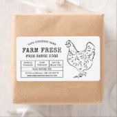 Oeuf Carton Étiquette Rustic Farm Illustration du (En situation)