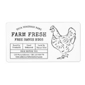 Oeuf Carton Étiquette Rustic Farm Illustration du (Devant)