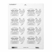 Oeuf Carton Étiquette Rustic Farm Illustration du (Feuille entière)