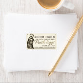 Oeuf Carton Expédition ou Étiquette de adresse ave (En situation)