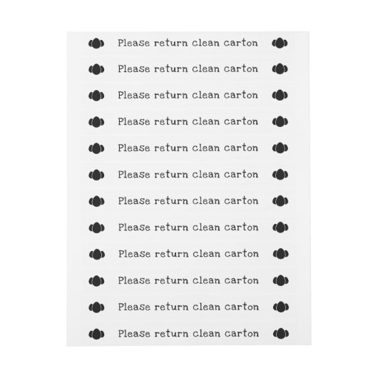 Oeuf Carton Seal Temper étanche Étiquette Wraparou (Feuille)