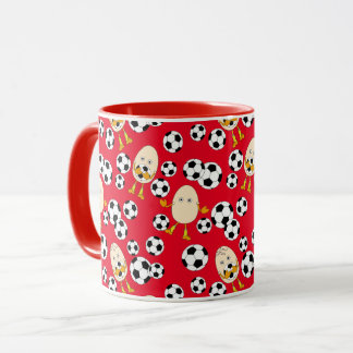 Oeuf de football Motif café Mug