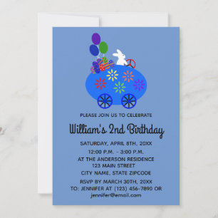 OEuf de lapin d'anniversaire #3-2 Carte d'invitati