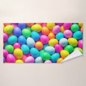 Oeuf de Pâques aux couleurs vives/Printemps (Serviette de bain)
