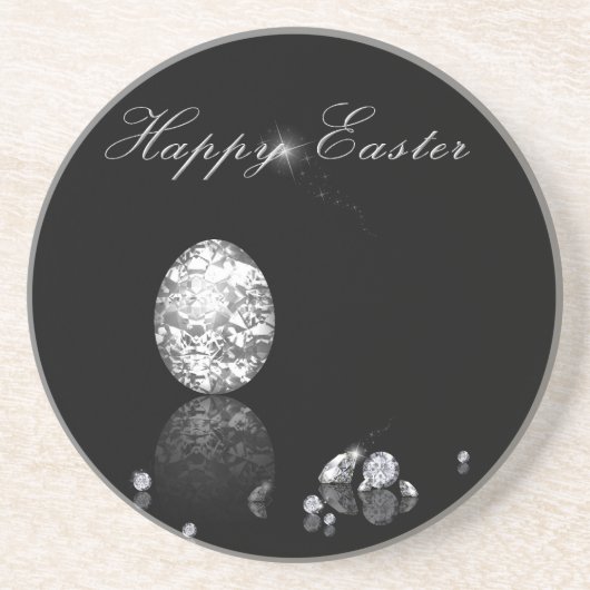 Oeuf de Pâques brillant - Dessous de verre de grès (Devant)