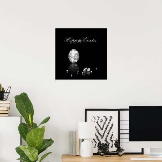 Oeuf de Pâques brillant - Poster (Bureau à domicile)