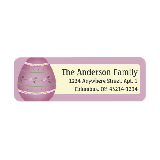 Oeuf de Pâques de Pâques décoré d8 Étiquettes de a (Devant)