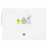 Œuf de Pâques peint & Vacances de lapin de Pâques (Dos Horizontal)