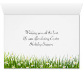 Œuf de Pâques & Poussins avec Fleurs (Intérieur Horizontal (Bas))