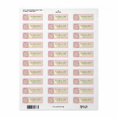 Oeuf de Pâques rose décoré d4 Étiquette de adresse (Feuille entière)