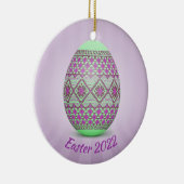 Oeuf de Pâques ukrainien (Pysanka) Ornement en cér (Droite)