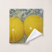 Oeuf de poulet à deux jaunes (Gant de toilette)