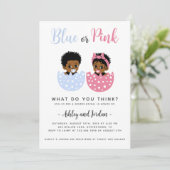 Oeuf fissuré Bébé noir Genre Reveillez Invitation (Debout devant)