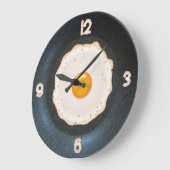 Oeuf frit en Pan - Horloge de conception murale (Angle)