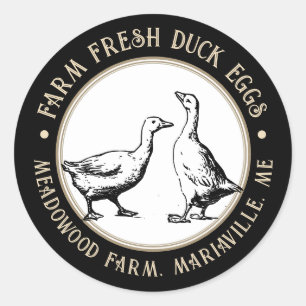 Oeuf noir fantaisie carton Étiquette Canard ou OEu