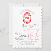 Oeuf Rouge Année Et Ginger Party Baby Invitation (Devant)