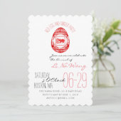 Oeuf Rouge Année Et Ginger Party Baby Invitation (Debout devant)