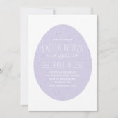 Oeuf Specké Invitation de Pâques - Lavande (Devant)