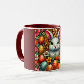 OEufs DE BUNNY DE PÂQUES Fleurs ~ Mug (Devant gauche)
