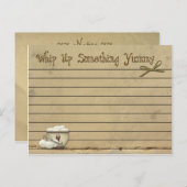 OEufs de carte de recette (Devant / Derrière)