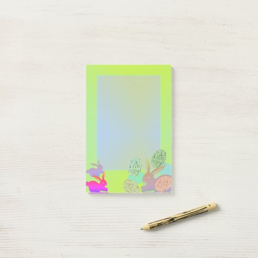OEufs de lapin de Pâques papeterie Post-it Notes (Sur un bureau)