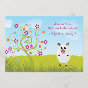 Oeufs de mouton et de vacances Invitation d'annive