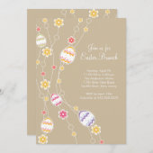 Oeufs de Pâques Brunch de Pâques Invitation (Devant / Derrière)